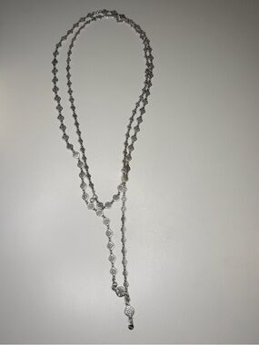 Devon Stella & Dot Silver Convertible Multi-use Long Necklace